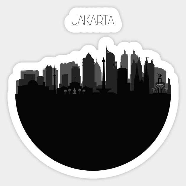 Jakarta Skyline Sticker by inspirowl